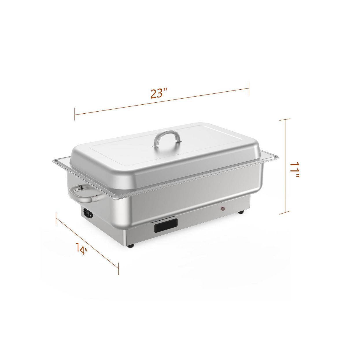 Garvee 2 Pack Electric Chafing Dish Buffet Set, 9QT Stainless Steel Food Servers and Warmers, with Temperature Control Display - thumbnail 8