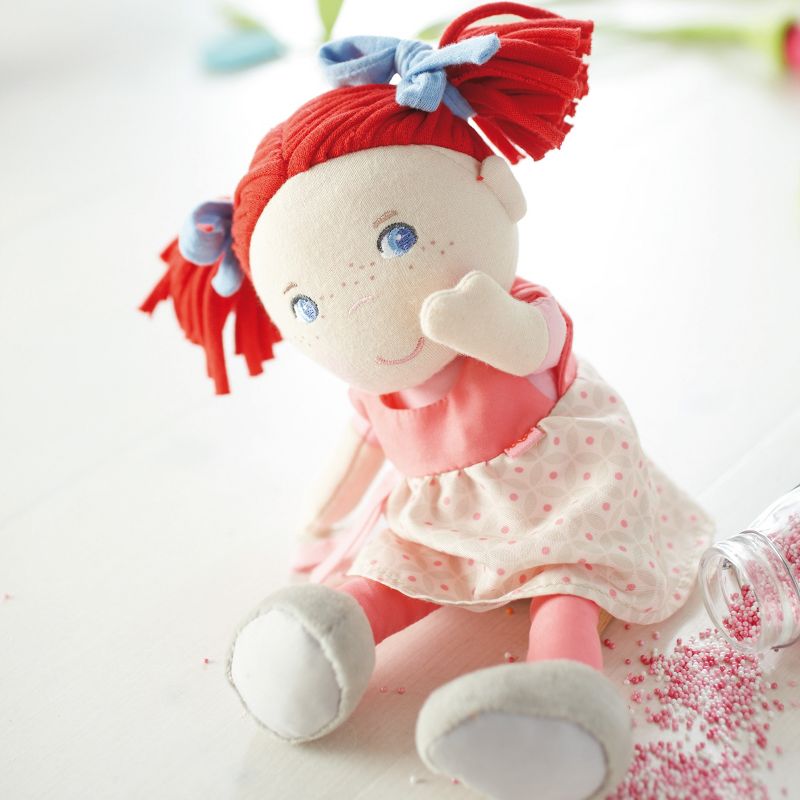HABA Soft Doll Mirli 8" - First Baby Doll with Red Pigtails, 3 of 10