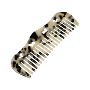 Unique Bargains Women Heart Style Curly Thick Wavy Straight Hair Wide Tooth Comb 1 Pc - 1 of 4