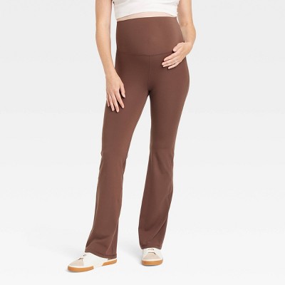 Image of High-Rise Flare Yoga Maternity Pants - Isabel Maternity by Ingrid & Isabel™ Light Brown S