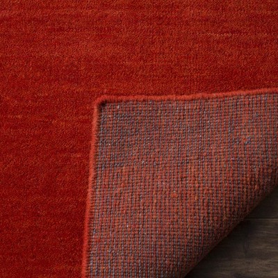 Himalaya Red Hand-Knotted Wool Area Rug, 6' x 9'