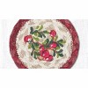 Earth Rugs Cranberries Coaster – 5"x5" Braided Jute with Hand-Printed Berry Design for Farmhouse, Holiday, and Rustic Kitchen Decor - 3 of 3