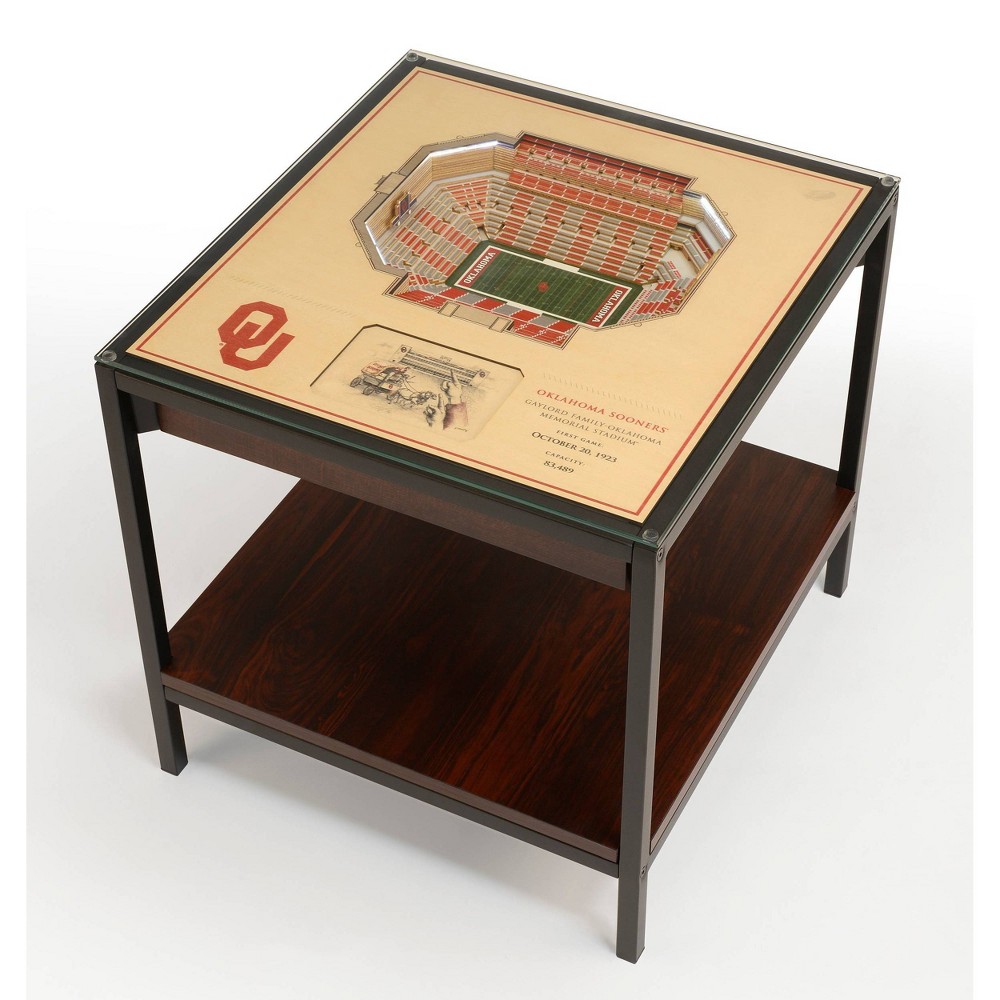 Photos - Coffee Table NCAA Oklahoma Sooners 25-Layer StadiumViews Lighted End Table