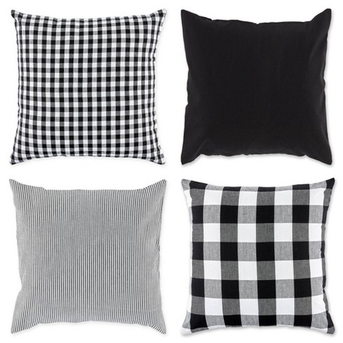 4pk Assorted Throw Pillow Covers Black white Design Imports Target