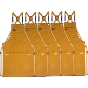 Heavy-Duty Multi-Pocket Canvas Apron - for Gardening, Painting, BBQ, Carpentry & More, Adjustable Sizes M to XXL for All Professions - 1 of 4