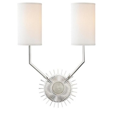 Hudson Valley Lighting 2 Light Polished Nickel Wall Sconce From The Borland Collection