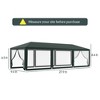 10' x 28' Party Tent, Outdoor Wedding Canopy & Gazebo with Removable Sidewalls, Shade Shelter for Events, BBQs - 3 of 4