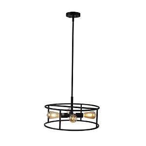 Chloe Lighting Ryker Farmhouse 4 Light Oil Rubbed Bronze Drum Ceiling Pendant 18" Wide - 1 of 4