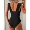 Eomenie Women's One Piece Swimsuit Tummy Control Cutout Bathing Suit Push Up Wide Straps Swim Suit - 3 of 3