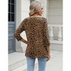 Women's 3/4 Sleeve V-Neck Casual Top Soft Basic Tees Loose Fit Blouse Shirts Business Work - 4 of 4