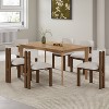 Christopher Knight Home Benao 7 Pieces  Wood and Metal Upholstered Dining Set - 2 of 4