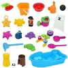 Joyfy Sand Water Table for Toddler, 25PCS Pirate Ship Water Table, Outdoor Beach Toys, Outdoor Summer Toys Backyard Activity for Kids 1-3 3-5 - 3 of 4