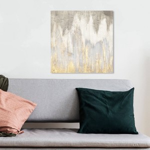 12" x 12" Golden Caves Abstract Unframed Canvas Wall Art in Gray - Oliver Gal: Digital Art, Museum Grade - 1 of 4