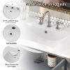 Mshliw 36" Bathroom Vanity with Ceramic Sink, Adjustable Shelf, Open Shelf, Solid Wood Legs & Soft-Close Hinges - 3 of 4