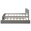 NicBex Queen Size Wooden Platform Bed, Modern Bed Frame with Twin XL Trundle and 2 Drawers, Upholstered Bed for Bedroom - 3 of 4