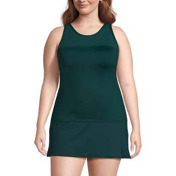 Lands' End Women's Plus Size Chlorine Resistant Smoothing Control Mesh ...