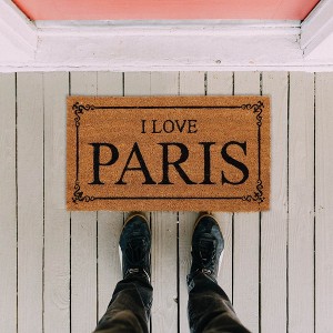 Evideco French Home Goods Sheltered Front Door Mat Coir Coco Fibers Rug 24x13 - 1 of 4