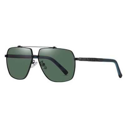 Anna-Kaci Men's Fashion Two Tone Box Polarized Sunglasses UV400 Protection