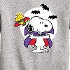 Boys' - Peanuts - Snoopy Woodstock Vampire Graphic Long Sleeve Fleece Sweatshirt - 2 of 4