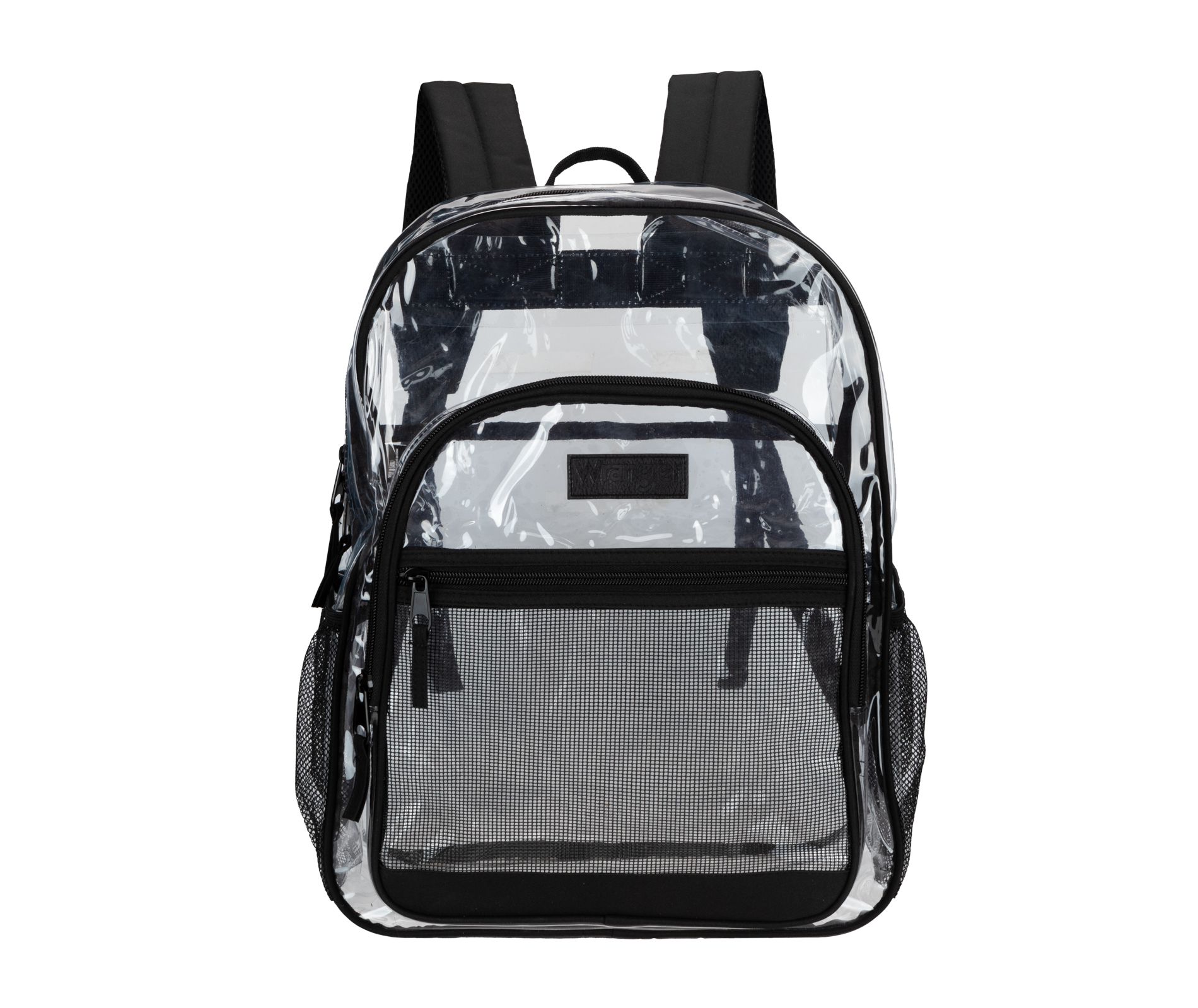 Wrangler 18.5" Stadium Clear Backpacks, Water-Resistant Durable Clear Bags, See Thru Bag for Travel, Casual Use, Stadiums, Concerts, School