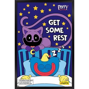 Trends International Poppy Playtime - Huggy Wuggy Get Some Rest Framed Wall Poster Prints - 1 of 4