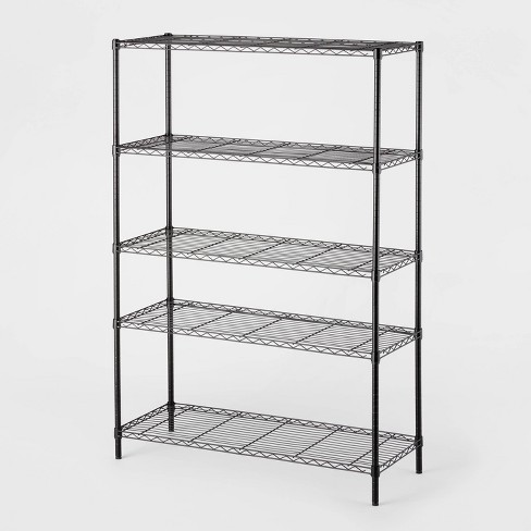 5-Tier Adjustable Shelves Wire Shelves Metal Shelf Heavy Duty
