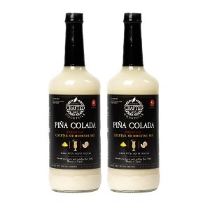 Crafted Cocktails Pina Colada Mix: 2 Pack: 80 Calories Per Serving, Premium Coconut Cream, Pineapple Juice and Organic Agave  8 Cocktails Per Bottle - 1 of 4