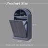 Modern Tilt-Out Trash Can Cabinet, Arched 10 Gallon Trash Can with Fluted Door & Open Shlef, Hidden Garbage Can for Kitchen, Living Room - 3 of 4