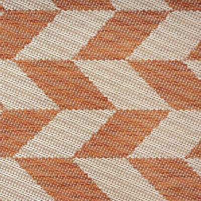 Orange and Ivory Geometric 8' x 10' Synthetic Area Rug