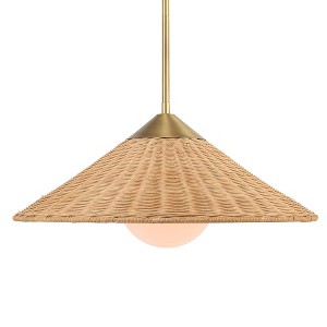 Uttermost Phuvinh 20"W Woven Natural Rattan Pendant Light - 1 of 1