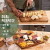 BRINJOY Chopping Board with Handle for Meat, Cheese Board, Vegetables, Bread, and Charcuterie for Kitchen and Dining Room, 17" x 13", Acacia Wood - 2 of 4