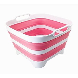 SAMMART 10L (2.64 Gallon) Collapsible Dishpan with Draining Plug - 1 of 4
