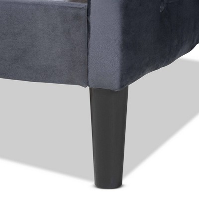 Luxurious Velvet Upholstered Full Daybed with Wood Frame and Tufted Design