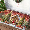 Lomsoe Christmas Doormat Featurings Christmas House and Tree Design, Made of Flannel - Ideal Decorative Piece Christmas Gift. - 4 of 4