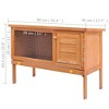vidaXL Rabbit Hutch Bunny Cage with Pull Out Tray Enclosure Solid Pine Wood - 4 of 4