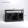VYNXARIA Storage Buffet Cabinet/Sideboard/TV Console with Glass Doors, Black - 4 of 4