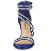 Allegra K Women's Ankle Strap Rhinestone Stiletto Heel Heeled Sandals - 2 of 4
