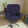 CAVINAS Faux Leather Upholstered Accent Chair,Modern Swivel Chair  with Metal Base Frame for Bedroom,Reading Room - 4 of 4
