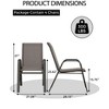 4 PCS Patio Stackable Dining Chairs, Outdoor Stacking Chairs with Breathable Textilene Fabric & Metal Frame, Outdoor Dinning Seats - 2 of 4