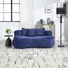 Lyngins Corduroy Bean Bag Chairs for Kids and Adults,Comfy Lazy Chairs with High Back for Living Room - 2 of 4