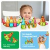 PICASSO-TILES Magnetic Tiles For Kids, Travel Size 24PCS Construction STEM Building Blocks Educational Toy - 3 of 4