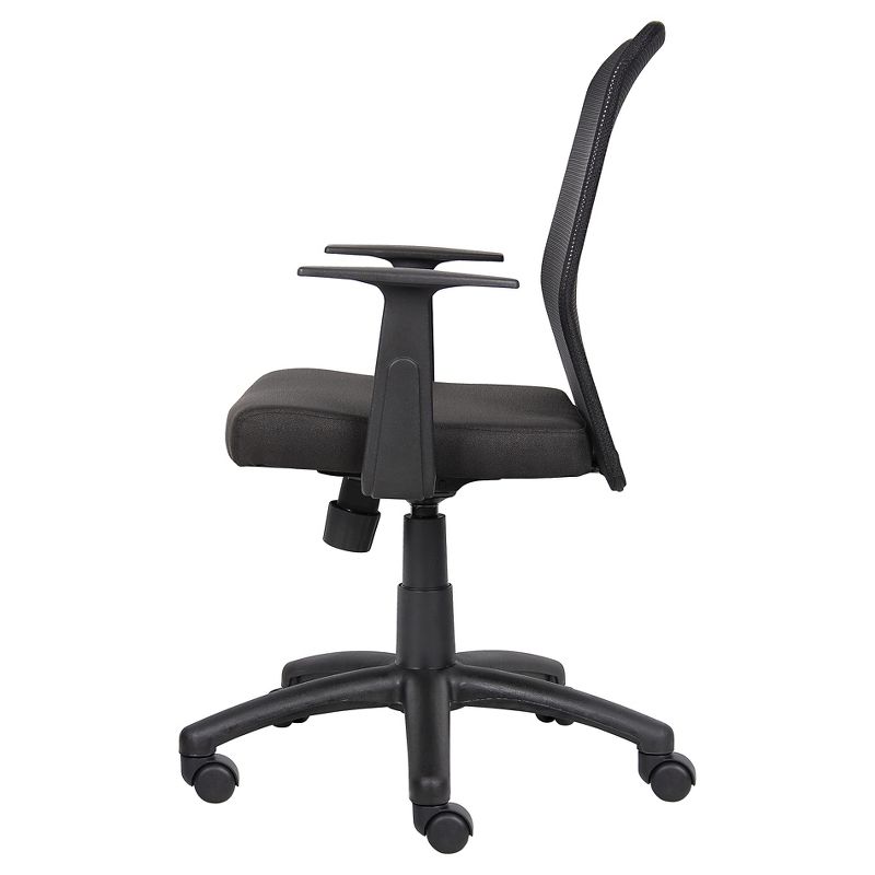 Budget Mesh Task Chair with T-Arms Black - Boss Office Products, 3 of 8