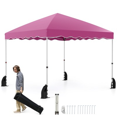 Tangkula 10 X 10 FT Pop up Canopy Tent Portable Foldable Patio Shelter w/ Wheeled Bag