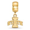 Black Bow Jewelry 14k Yellow Gold Plated Sterling Silver Iowa State Cyclones NCAA Bead Charm - 2 of 4