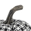 Gulches Set of 2 7x7x6.7" Fabric Black-White Plaid Pumpkin, Halloween Decor - 4 of 4