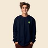 Dalix Alien Embroidered Cotton Classic Fit Long Sleeve Crewneck Tee Shirt Mens - 2 of 4