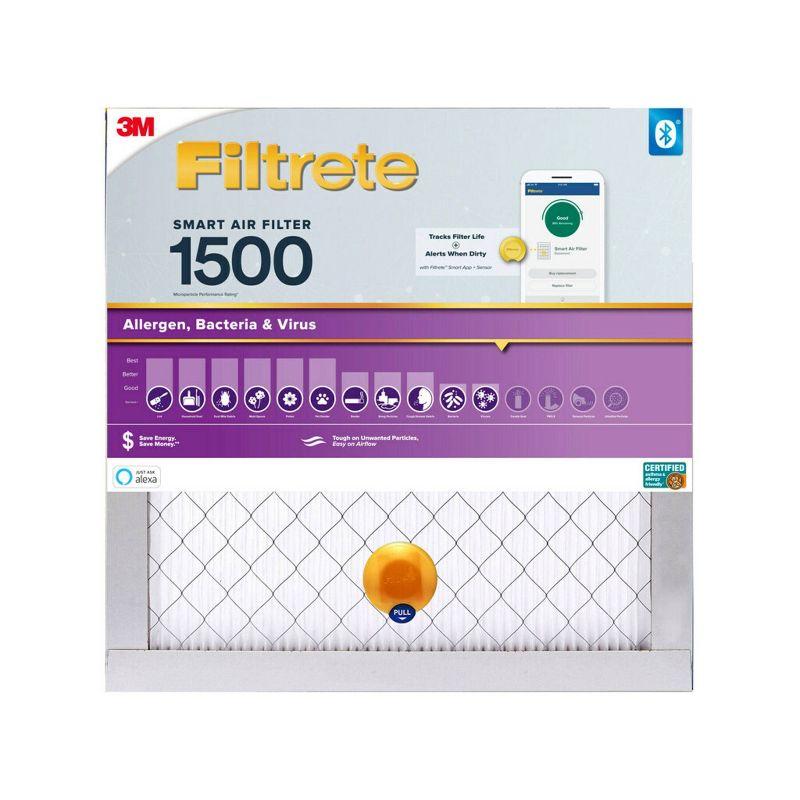 Filtrete Smart Air Filter Allergen Bacteria and Virus 1500 MPR, 1 of 16