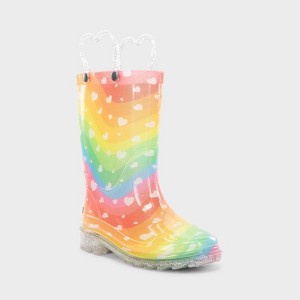 Western Chief Toddler Girls' Heart Waves Rain Boots - 1 of 4