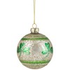 Northlight Irish Shamrock Mercury Glass Christmas Ornament - 3" - Green - 4 of 4