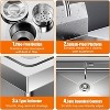Stainless Steel Utility Sink, Freestanding Heavy-Duty Single Basin with Pull-Down Faucet, Hot & Cold Water Connections, for Indoor/Outdoor Use - 3 of 4